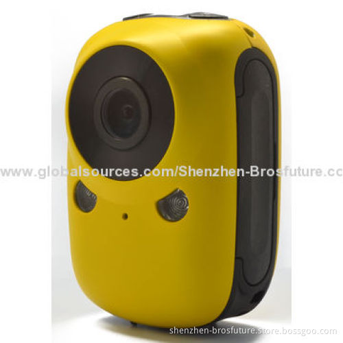 Sports Video Camera, Supports 1,080P Full HD, 30m Waterproof with Good QualityNew